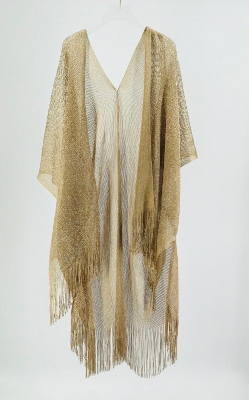 Pareo/kimono lungo in lurex