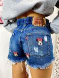 Short Levi’s Vintage stampa topolina con strappi