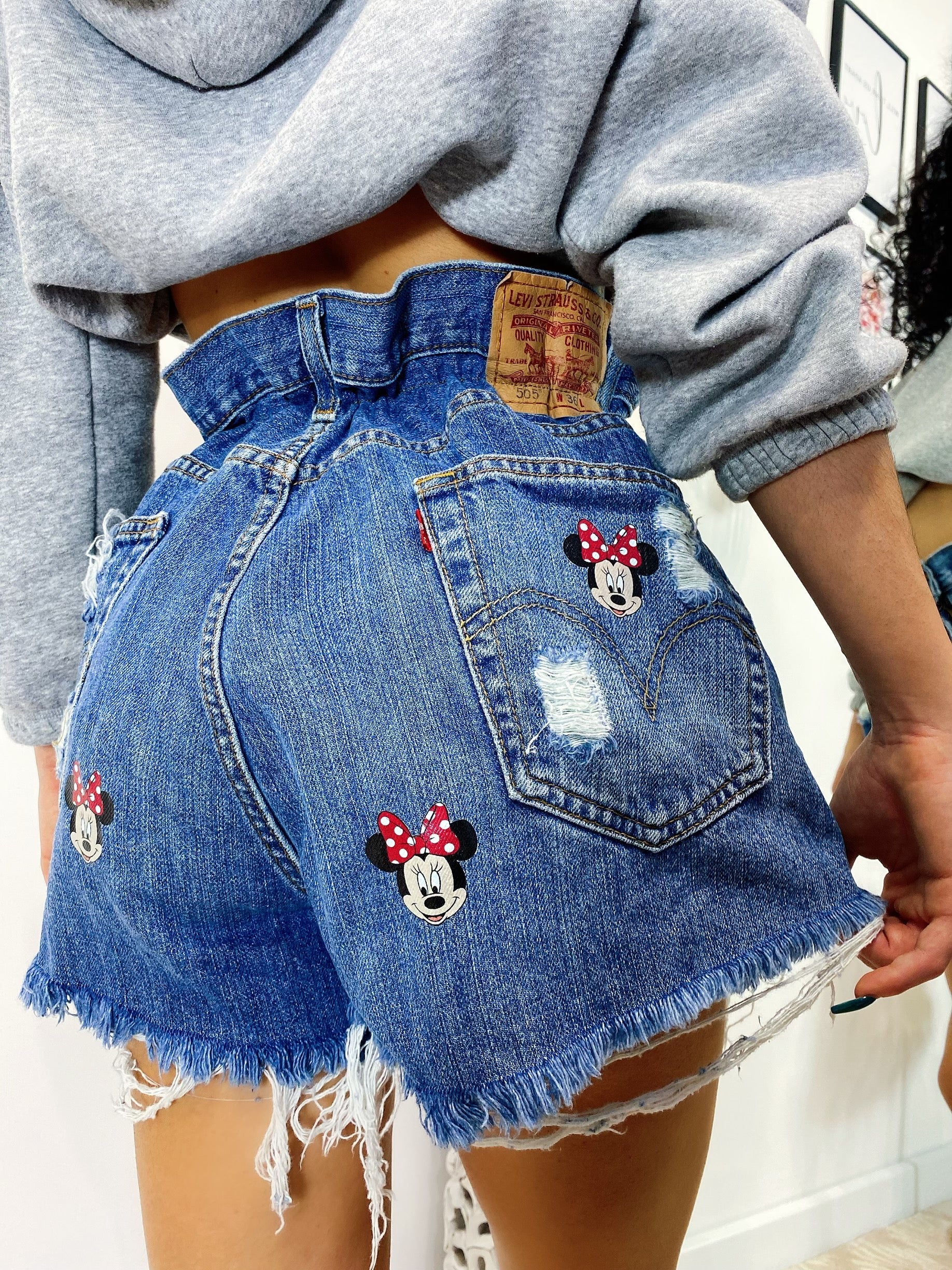 Short Levi’s Vintage con stampa topolina bagno medio