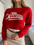 Maglione Merry Christmas rosso