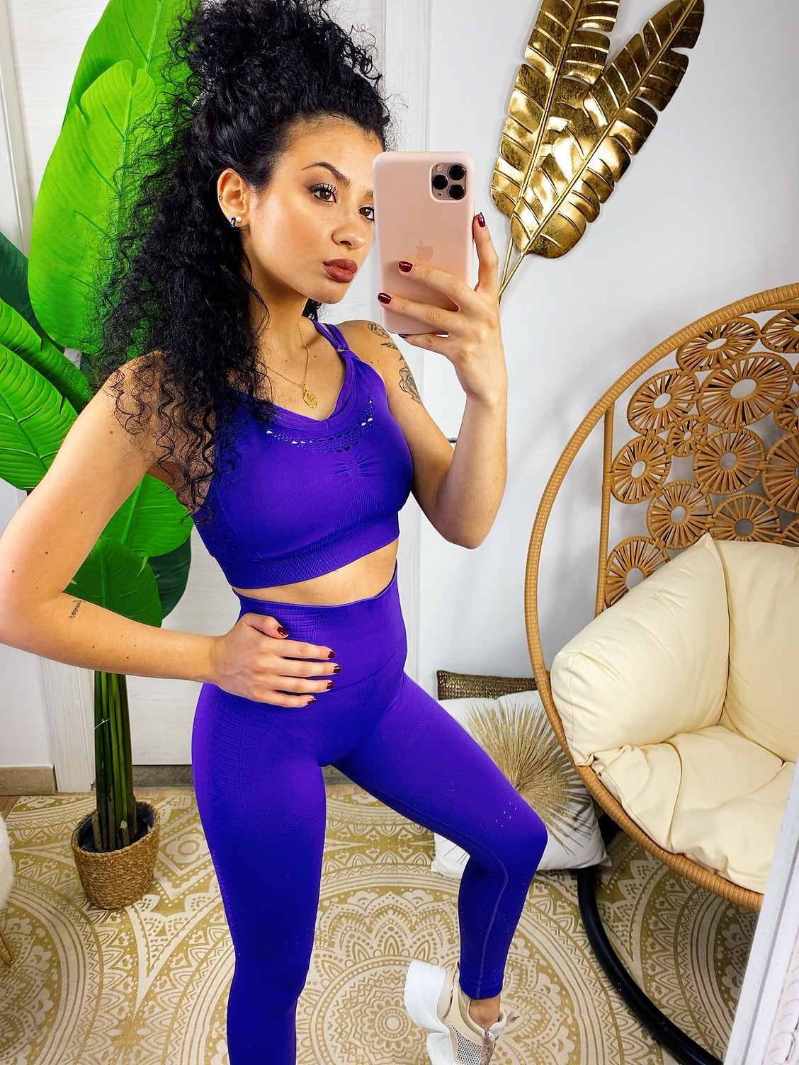 Set tuta sportiva colours viola
