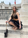 Abito in tulle con cintura