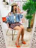 Giacca di jeans con Ricami