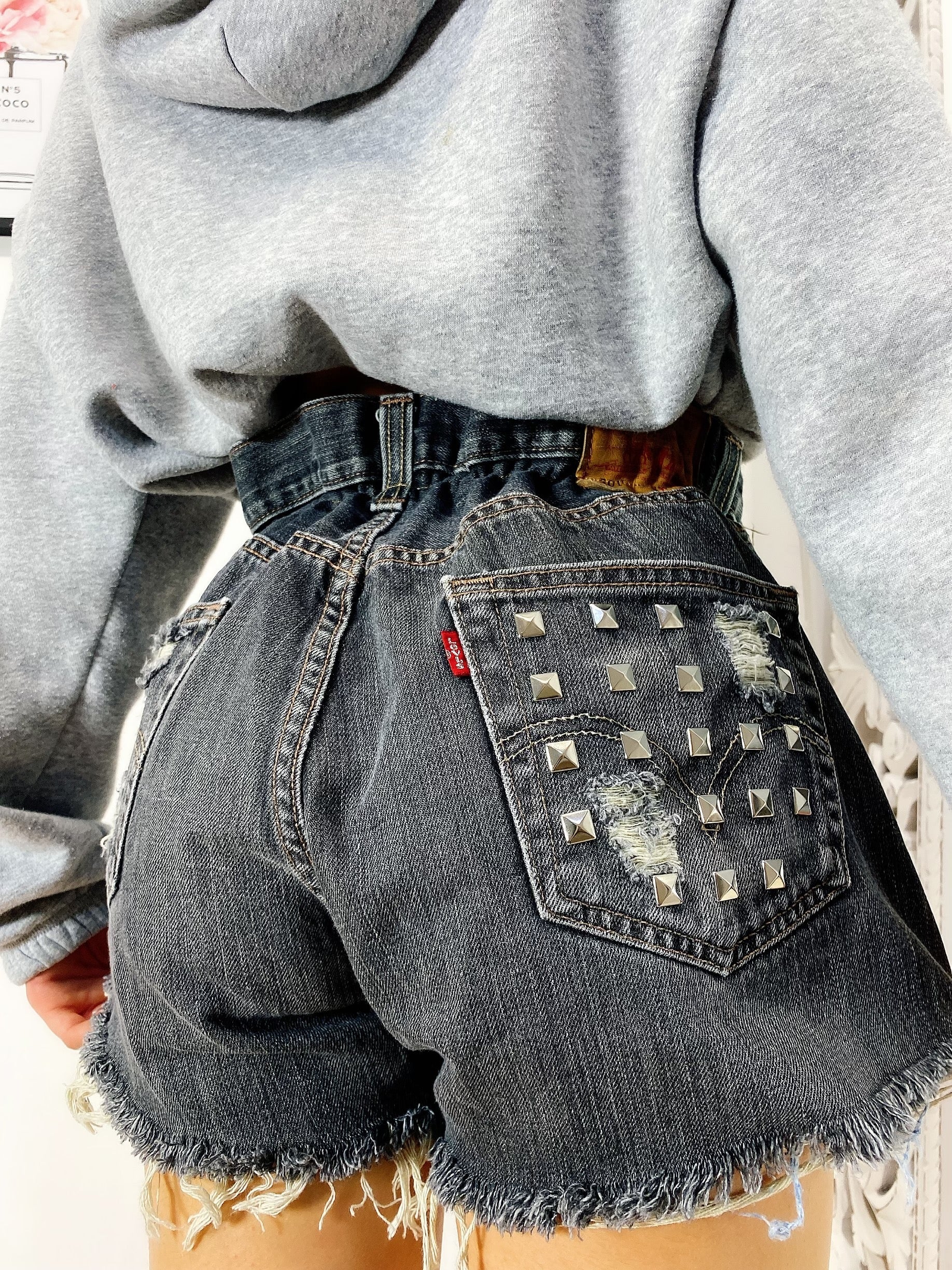 Levi’s Vintage grigio scuro con borchie