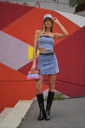 Completo top e gonna in jeans