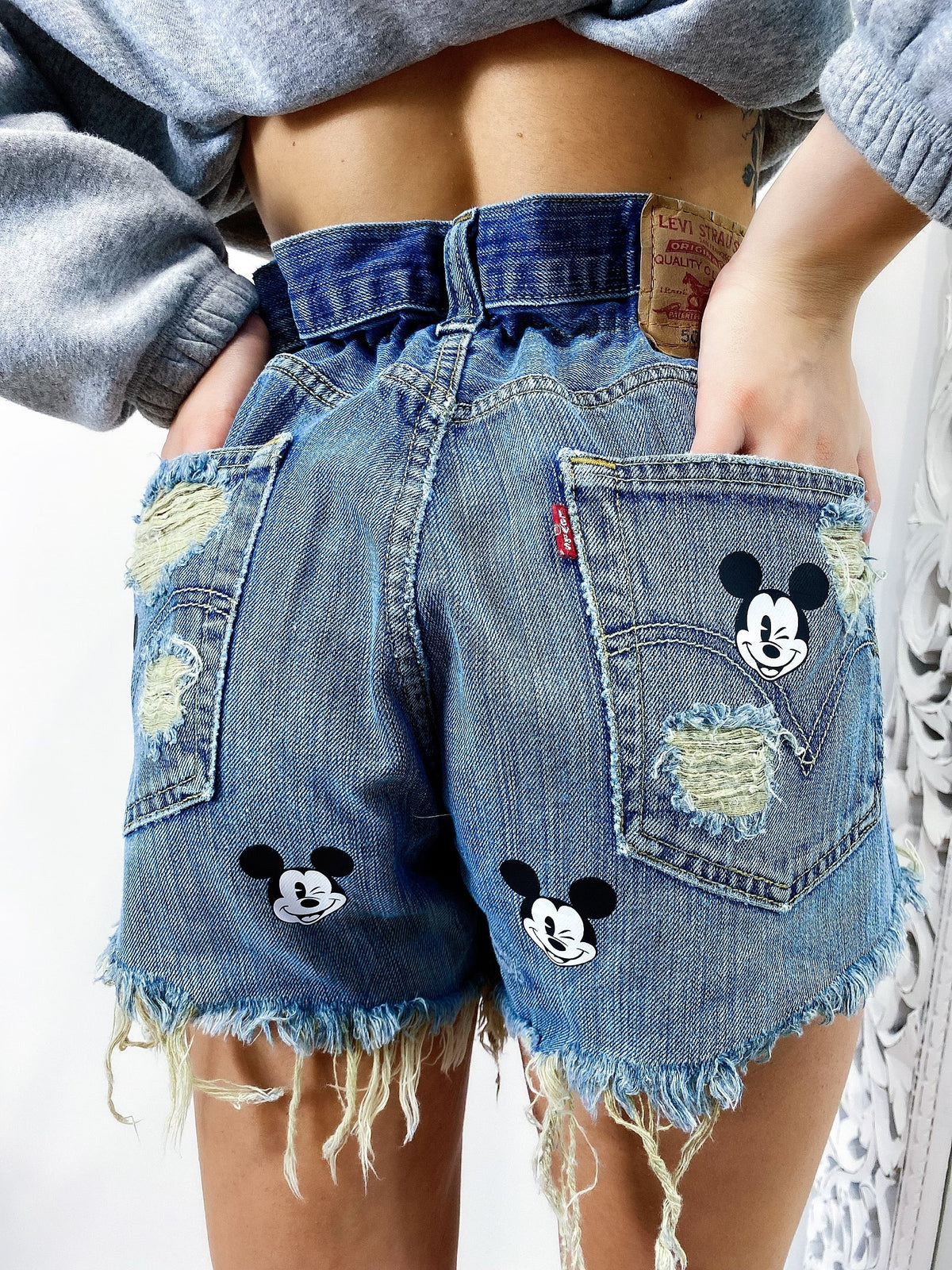 Short Levi’s Vintage con stampa topolino bagno medio