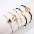 Bracciale con cuore e luna