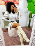 Abito in maglia Bianco