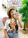 T-shirt con stampa topolina