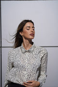 Camicia bianco nera  con strass