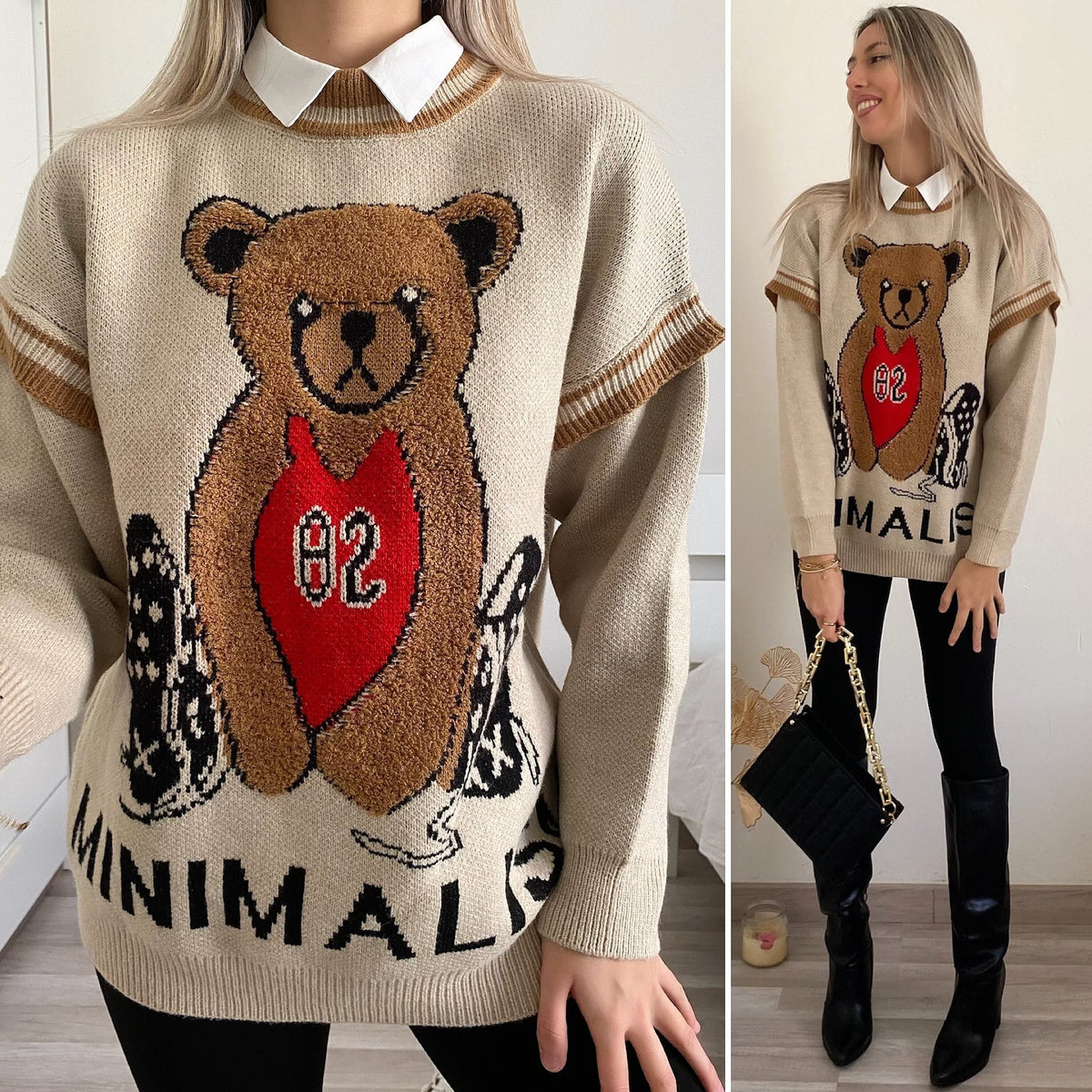 Maglione Teddy Soft Camel