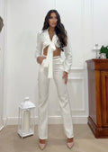 Completo top e pantalone bianco