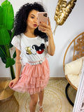 Gonna a balze in tulle