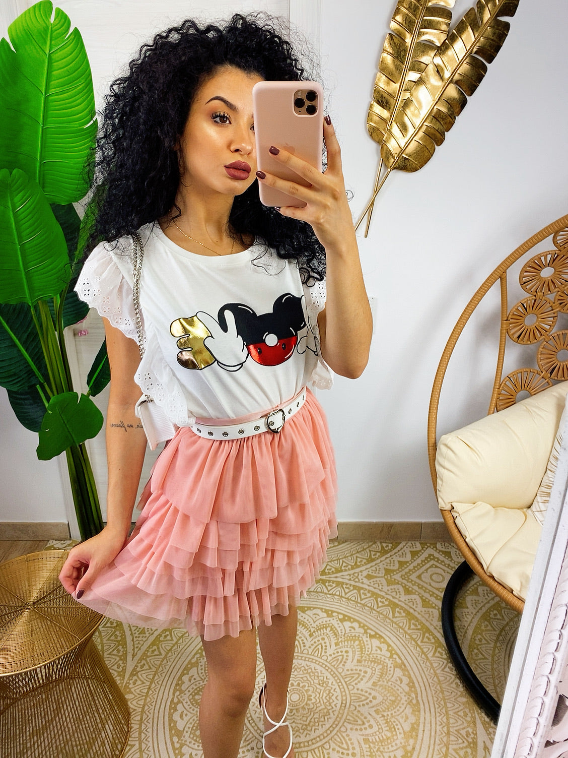 Gonna a balze in tulle