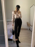 Pantalone vita alta nero