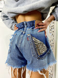 Short Levi’s Vintage bagno medio con borchie