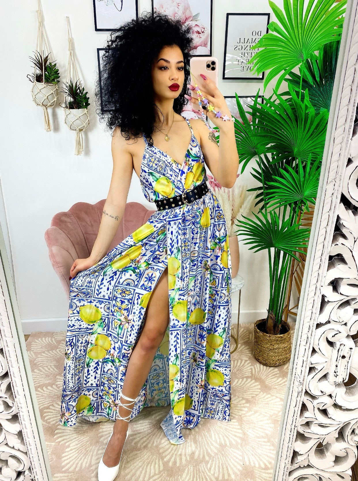 Dress Lungo con maxi spacco Lemon