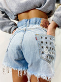 Short Levi’s Vintage con Borchie bagno Chiaro