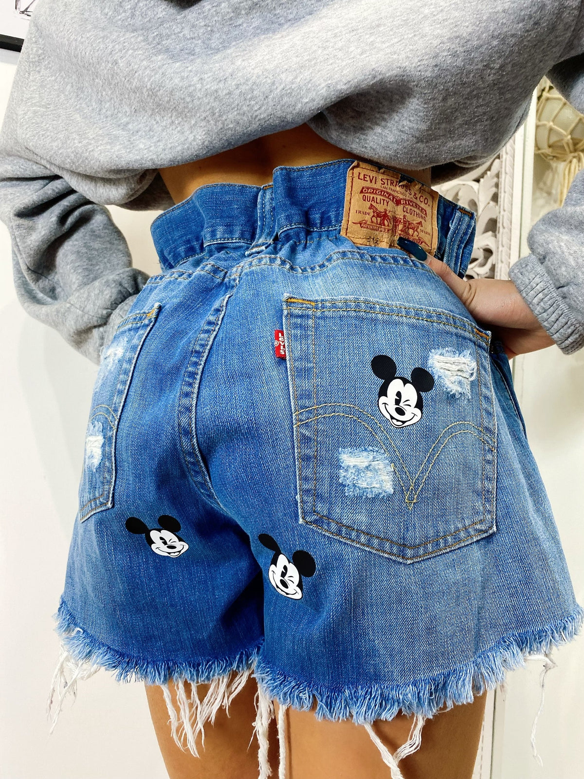 Short Levi’s Vintage con stampa topolino bagno medio
