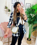Giacca a quadri Black/white