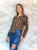 Camicia a quadri Camel black