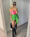 Gonna con fusciacca verde