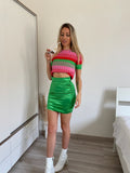 Maglia rosa e verde con cuori