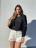 Short bianco con catene