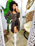 Cardigan in lurex bronzo