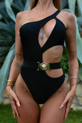Body con cintura oro