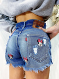 Short Levi’s Vintage stampa topolina con strappi