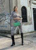 Borsa in pelle verde