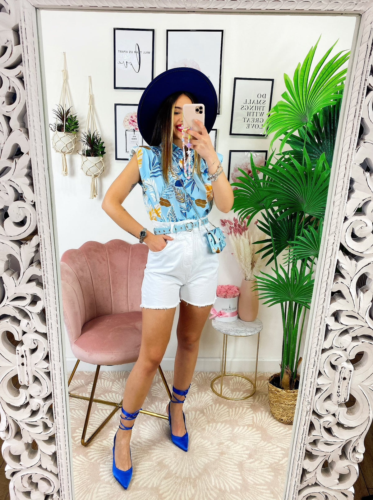 Short bianco con elastico