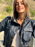 Giacca in eco-pelle con tasche