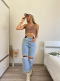 Jeans con elastico e cuori