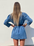 Abito in jeans con cintura