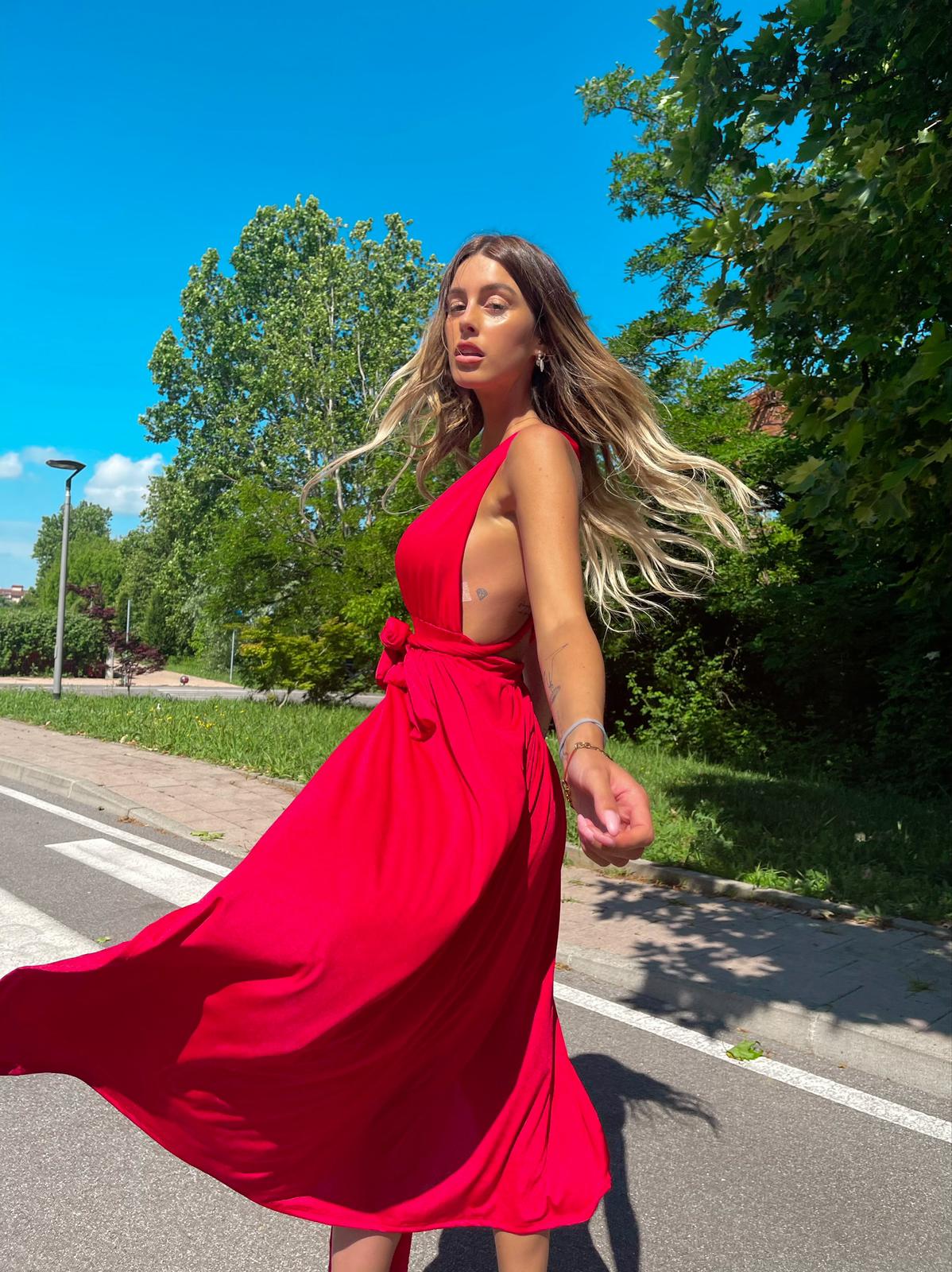 Dress Red Carpet con due spacchi