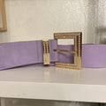 Cinturone largo oro con strass