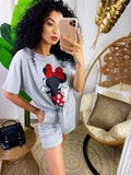 Completo sportivo maglia e short grigio