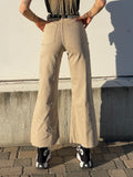 Jeans beige wide leg