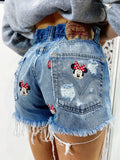 Levi’s Vintage stampa topolina e strappi bagno medio