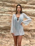 Pareo ghiaccio con lurex