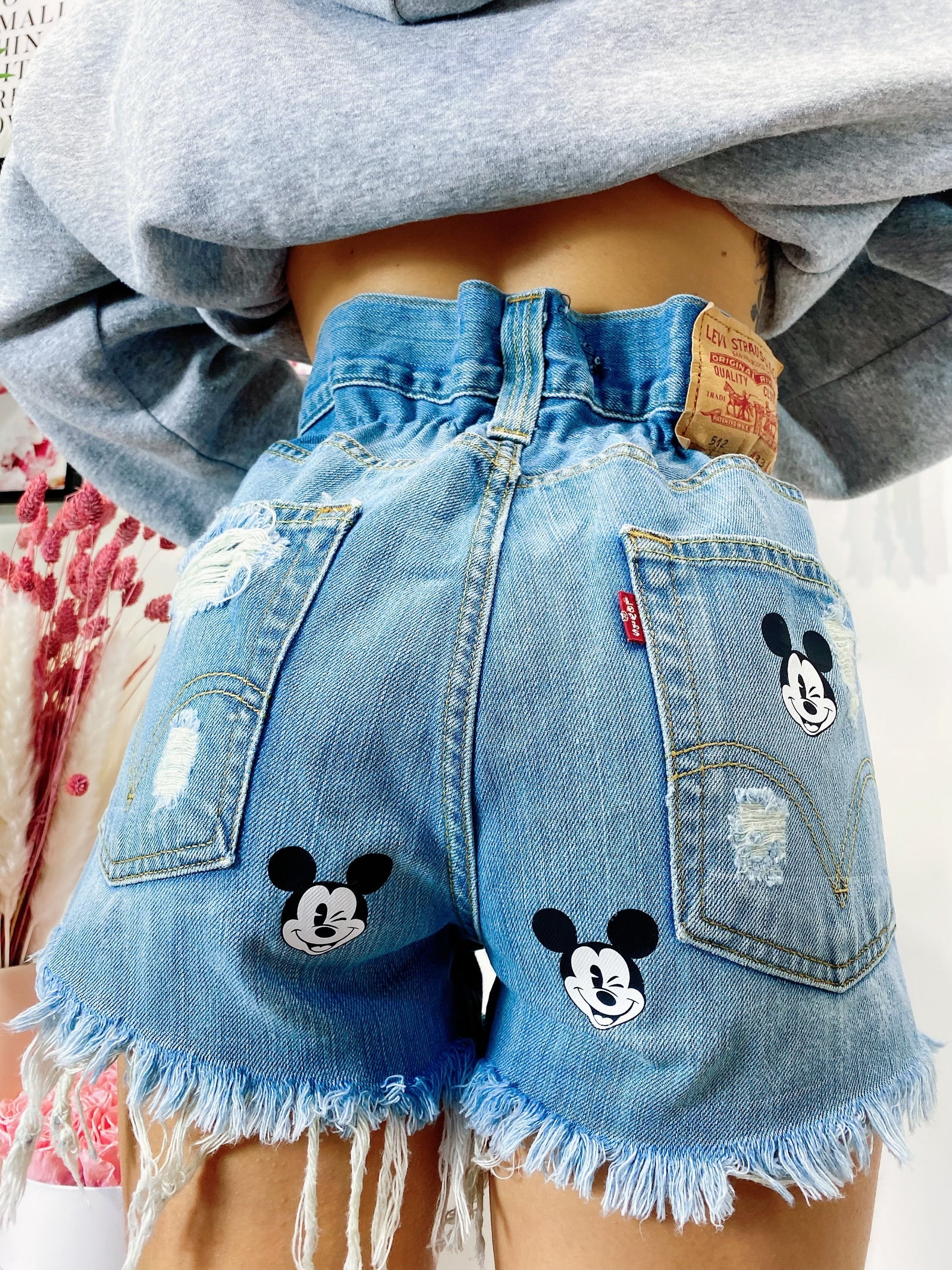 Short Levi’s Vintage con stampa topolino bagno medio