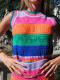 Completo crochet rainbow