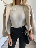 Giacchina crop beige