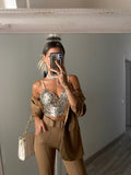 Top con paillettes gold
