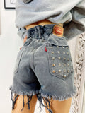 Short Levi’s Vintage con Borchie bagno grigio