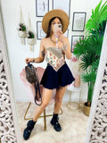 Top stampa bandana A fiori