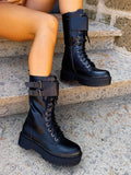 Biker Black alto con cinghia