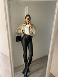 Giacchina crop beige
